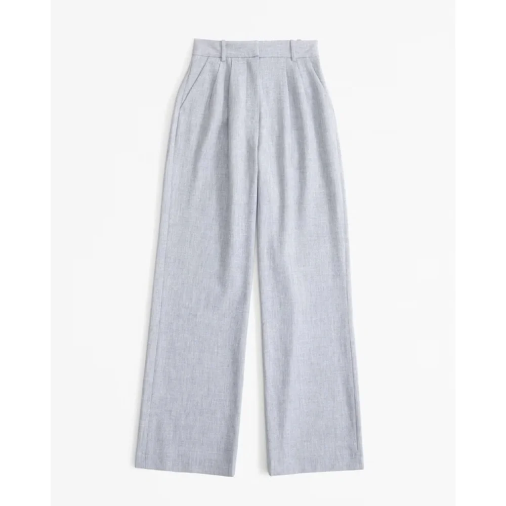 A&F Sloane Tailored Wide Leg Pant - Grey - 18